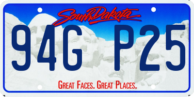 SD license plate 94GP25