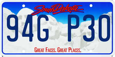 SD license plate 94GP30