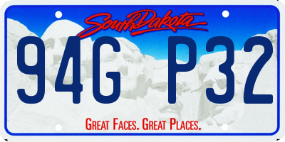 SD license plate 94GP32