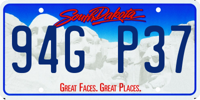 SD license plate 94GP37