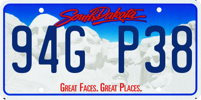 SD license plate 94GP38