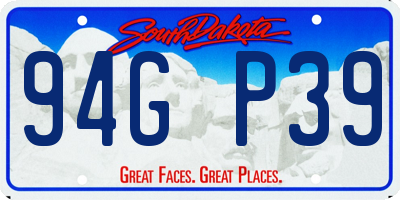 SD license plate 94GP39