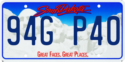 SD license plate 94GP40