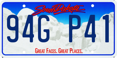 SD license plate 94GP41