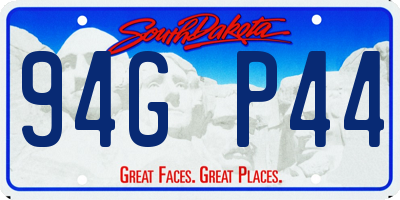 SD license plate 94GP44