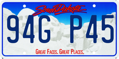 SD license plate 94GP45
