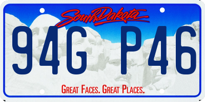 SD license plate 94GP46