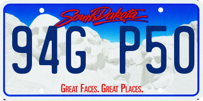SD license plate 94GP50