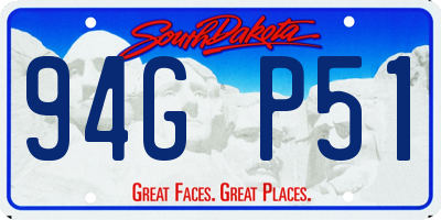 SD license plate 94GP51