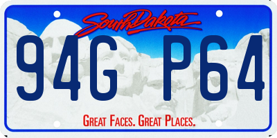SD license plate 94GP64