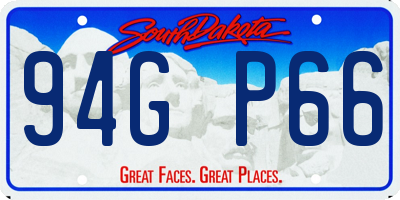 SD license plate 94GP66