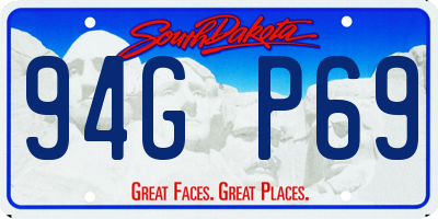 SD license plate 94GP69