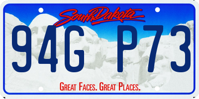 SD license plate 94GP73