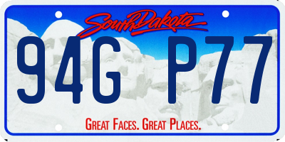 SD license plate 94GP77
