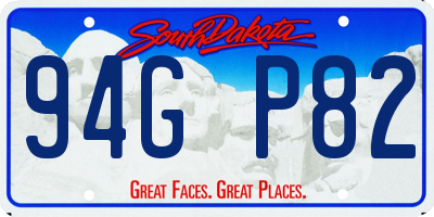 SD license plate 94GP82