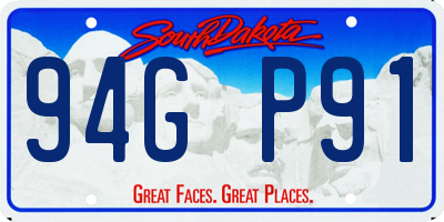 SD license plate 94GP91