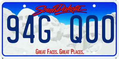SD license plate 94GQ00