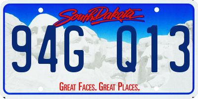 SD license plate 94GQ13