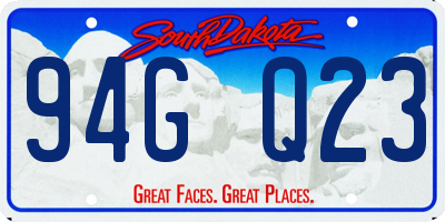 SD license plate 94GQ23