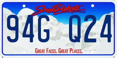 SD license plate 94GQ24