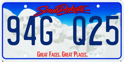 SD license plate 94GQ25