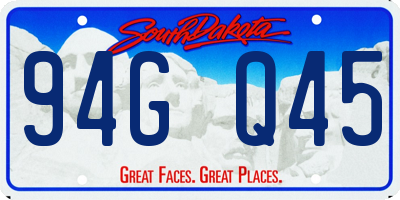SD license plate 94GQ45