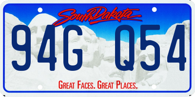 SD license plate 94GQ54