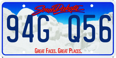 SD license plate 94GQ56