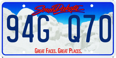 SD license plate 94GQ70