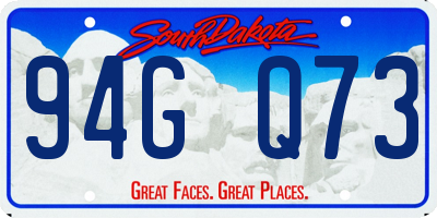 SD license plate 94GQ73