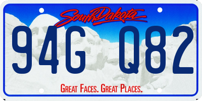 SD license plate 94GQ82