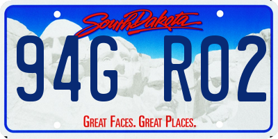SD license plate 94GR02