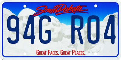 SD license plate 94GR04