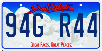SD license plate 94GR44