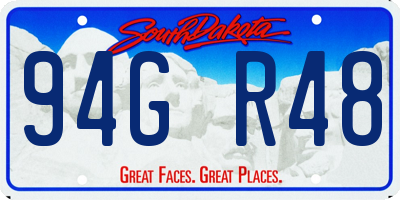 SD license plate 94GR48