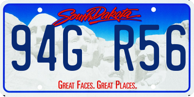 SD license plate 94GR56