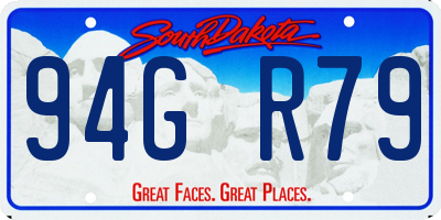 SD license plate 94GR79