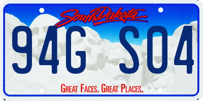 SD license plate 94GS04