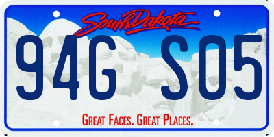 SD license plate 94GS05