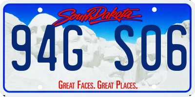 SD license plate 94GS06