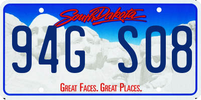 SD license plate 94GS08