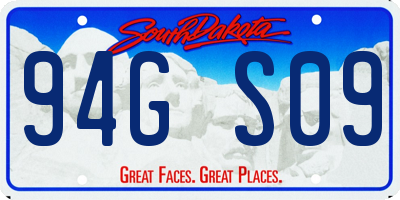 SD license plate 94GS09