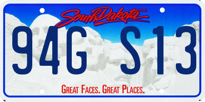 SD license plate 94GS13