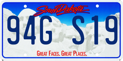 SD license plate 94GS19
