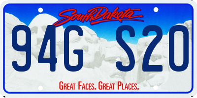 SD license plate 94GS20
