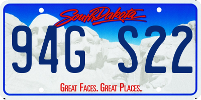 SD license plate 94GS22