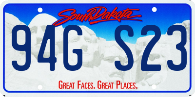 SD license plate 94GS23