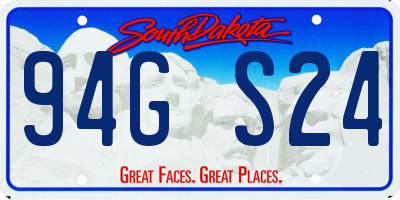 SD license plate 94GS24
