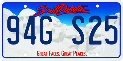 SD license plate 94GS25