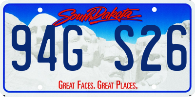 SD license plate 94GS26
